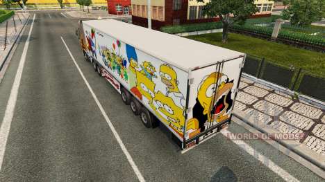 Скин Simpsons на полуприцеп для Euro Truck Simulator 2