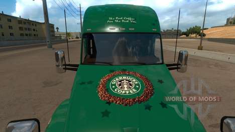 Kenworth T680 Starbucks Skin для American Truck Simulator