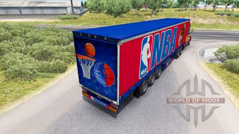 Скин NBA на полуприцеп для American Truck Simulator
