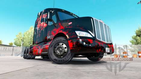 Скин Deadpool на тягач Peterbilt для American Truck Simulator