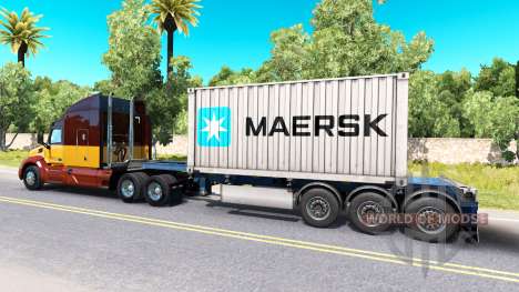 Полуприцеп контейнеровоз Maersk для American Truck Simulator