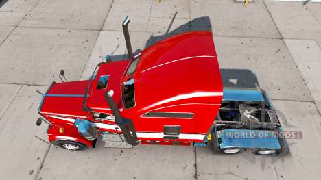 Скин Red на тягач Kenworth W900 для American Truck Simulator