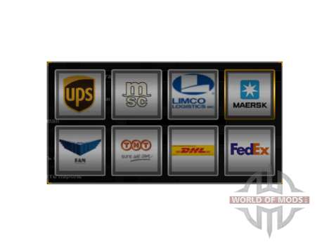 Реальные логотипы компаний для American Truck Simulator