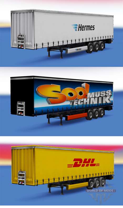 Сборник скинов на полуприцепы v1.0 для Euro Truck Simulator 2