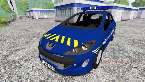 Peugeot 308 Gendarmerie для Farming Simulator 2015