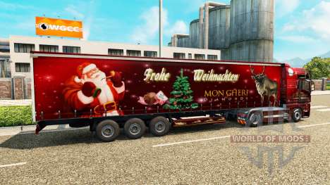 Скин Christmas на тягач MAN для Euro Truck Simulator 2