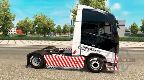 Скин Schwerlast Transport на тягач Volvo для Euro Truck Simulator 2