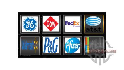 Реальные логотипы компаний для American Truck Simulator