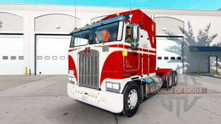 Скин White & Red на тягач Kenworth K100 для American Truck Simulator