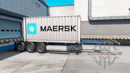 Полуприцеп контейнеровоз Maersk для American Truck Simulator