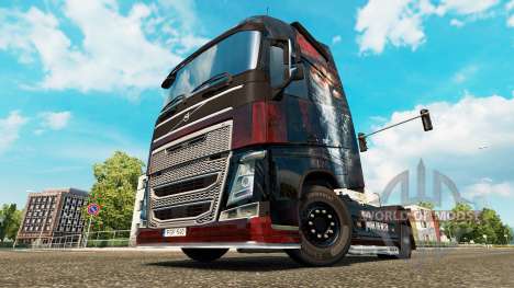 Скин Metallica на тягач Volvo для Euro Truck Simulator 2
