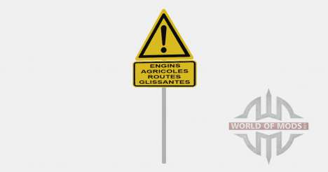 Warning Traffic Signs v1.1 для Farming Simulator 2015
