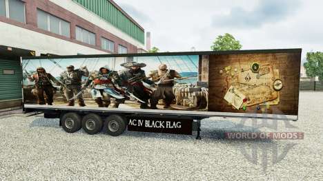 Скин Assassins Creed IV на полуприцеп для Euro Truck Simulator 2