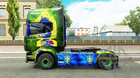Скин Brasil на тягач Scania для Euro Truck Simulator 2