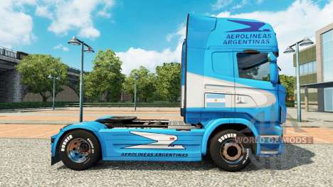 Скин Aerolineas Argentinas на тягач Scania для Euro Truck Simulator 2