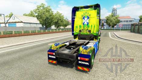 Скин Brasil на тягач Scania для Euro Truck Simulator 2