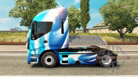 Скин Blue Abstract на тягач Iveco для Euro Truck Simulator 2