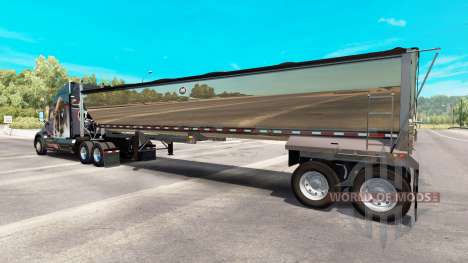 Хромированный полуприцеп самосвал для American Truck Simulator