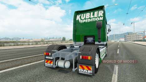 Скин Kubler Spedition на тягач DAF для Euro Truck Simulator 2