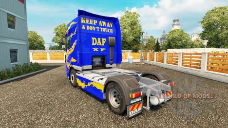 Скин Blue-yellow на тягач DAF для Euro Truck Simulator 2
