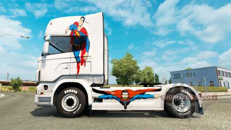 Скин Superman на тягач Scania для Euro Truck Simulator 2