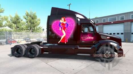 Скин Roger Rabbit Jessica на тягач Peterbilt для American Truck Simulator