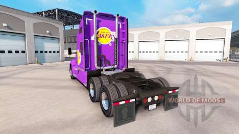 Скин Los Angeles Lakers на тягач Kenworth для American Truck Simulator
