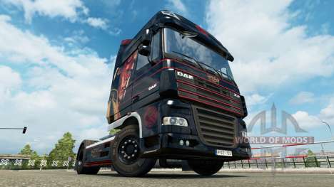 Скин Hellboy на тягач DAF для Euro Truck Simulator 2