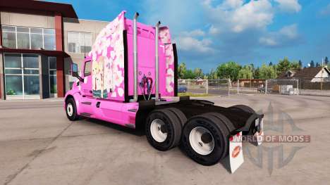 Скин Sakura на тягач Peterbilt для American Truck Simulator