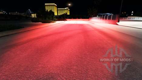 Красный ксеноновый свет для American Truck Simulator