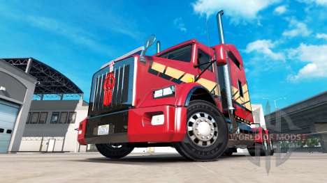 Скин Stripes v2.0 на тягач Kenworth T800 для American Truck Simulator