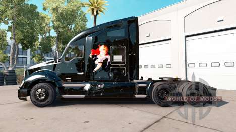 Скин Power Girl на тягач Kenworth для American Truck Simulator