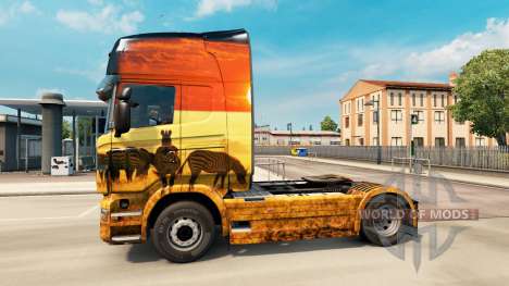 Скин Safari на тягач Scania для Euro Truck Simulator 2