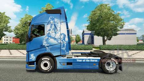 Скин Year of the Horse на тягач Volvo для Euro Truck Simulator 2