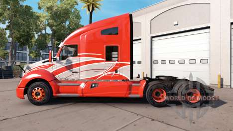 Скин Red Stripe на тягач Kenworth для American Truck Simulator
