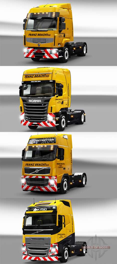 Скин Franz Bracht на тягачи для Euro Truck Simulator 2