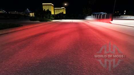 Красный ксеноновый свет для American Truck Simulator