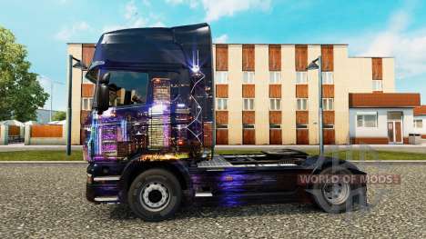 Скин Skyline на тягач Scania для Euro Truck Simulator 2