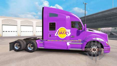 Скин Los Angeles Lakers на тягач Kenworth для American Truck Simulator