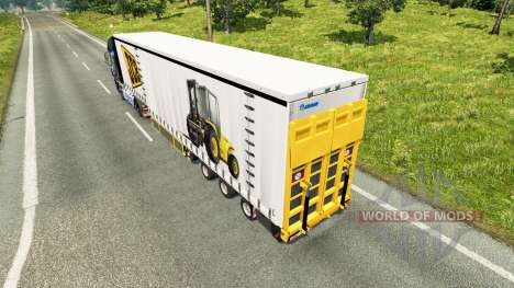 Шторный полуприцеп Krone JCB для Euro Truck Simulator 2
