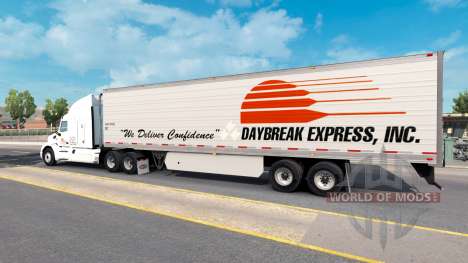Скин Daybreak Express на полуприцеп для American Truck Simulator