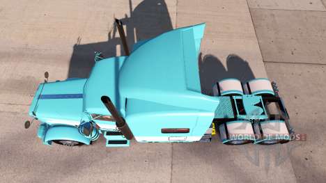 Скин Blue-White на тягач Peterbilt 389 для American Truck Simulator