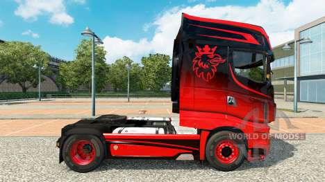 Скин Black & Red на тягач Scania R700 для Euro Truck Simulator 2