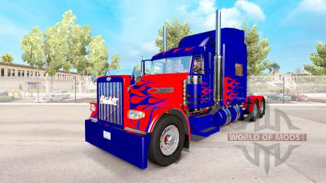 Скин Optimus Prime на тягач Peterbilt 389 для American Truck Simulator