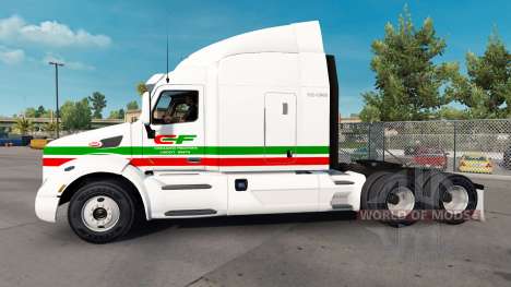 Скин Consildated Freightways на тягач Peterbilt для American Truck Simulator