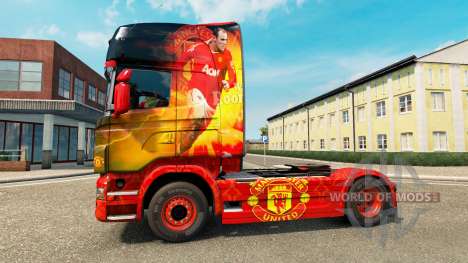 Скин Manchester United на тягач Scania для Euro Truck Simulator 2
