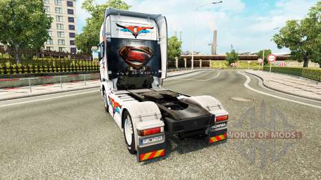 Скин Superman на тягач Scania для Euro Truck Simulator 2