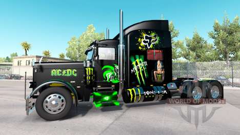 Скин Monster Energy на тягач Peterbilt 389 для American Truck Simulator