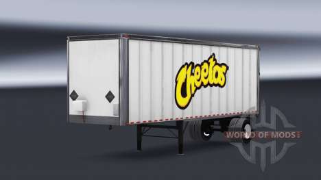 Цельнометаллический полуприцеп Cheetos для American Truck Simulator
