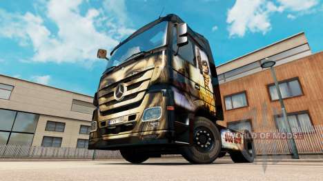 Скин Luis Royo на тягач Mercedes-Benz для Euro Truck Simulator 2